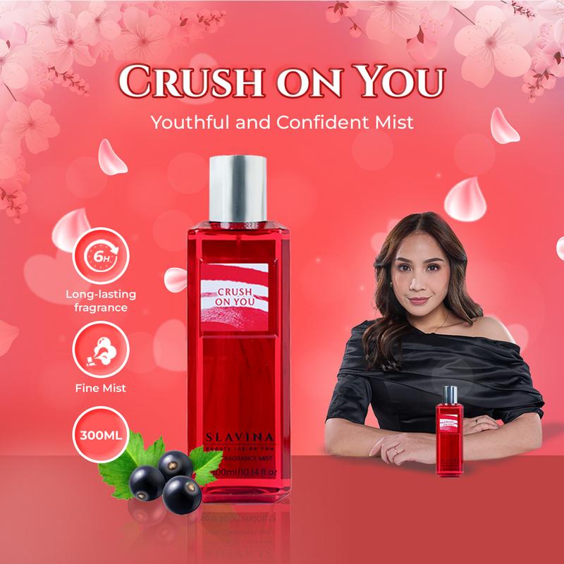 SLAVINA Body Mist Crush On You | Parfum Wanita Tahan Lama Wangi Elegan dan Manis Body Mist Viral ala Nagita Slavina 3