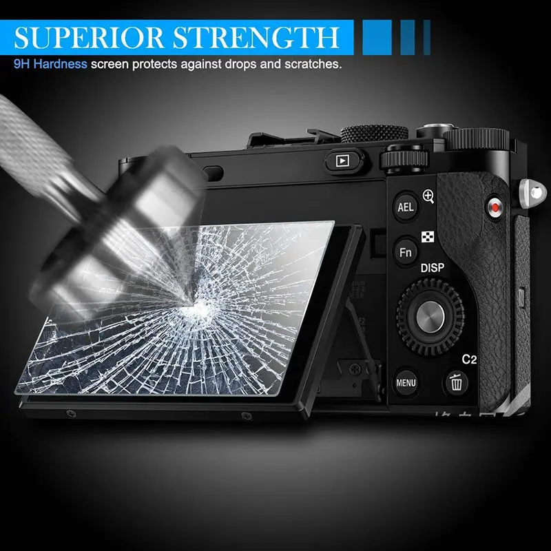 Kính cường lực, Bảo vệ màn hình LCD 2,5D 9H, dành cho máy ảnh Sony Vlog ZV-1F, ZV1, ZV-1 II, E10 Mark II, E10L, ZV-E1, ZV-1M2, Chống va đập, phim cường lực 2