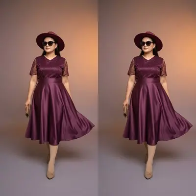 Dres Wanita Satin Kombinasi Brokat kondangan Baju Kain Mewah Panjang Formal Tile