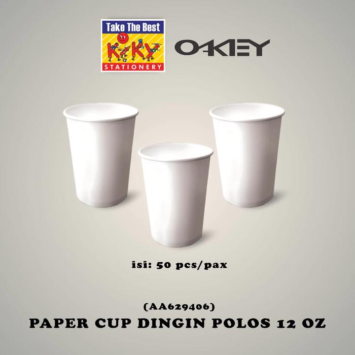 Gambar OKEY Paper Cup 12 Oz - Per 1 Pcs/1 Pack Isi 50 Pcs Gelas Kertas Kopi Tahan Panas (Order Kelipatan 50 Pcs) - Motif dari Kiky Stationery Kota Administrasi Jakarta Barat 5 Tokopedia
