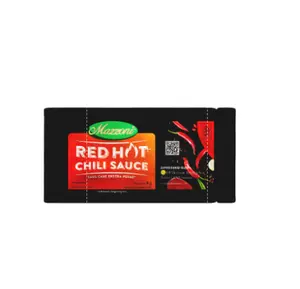Mazzoni Red Hot Chili Sauce Renteng 8 Gram isi 24 Pcs