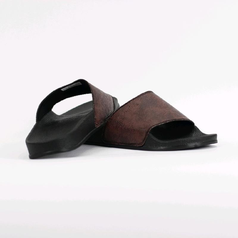 Vignes Sandal Slop Slip On Slide Unisex - Ivy Pattern Brown 6