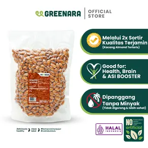 Greenara Natural Roasted Almond 1kg / Kacang Almond Panggang