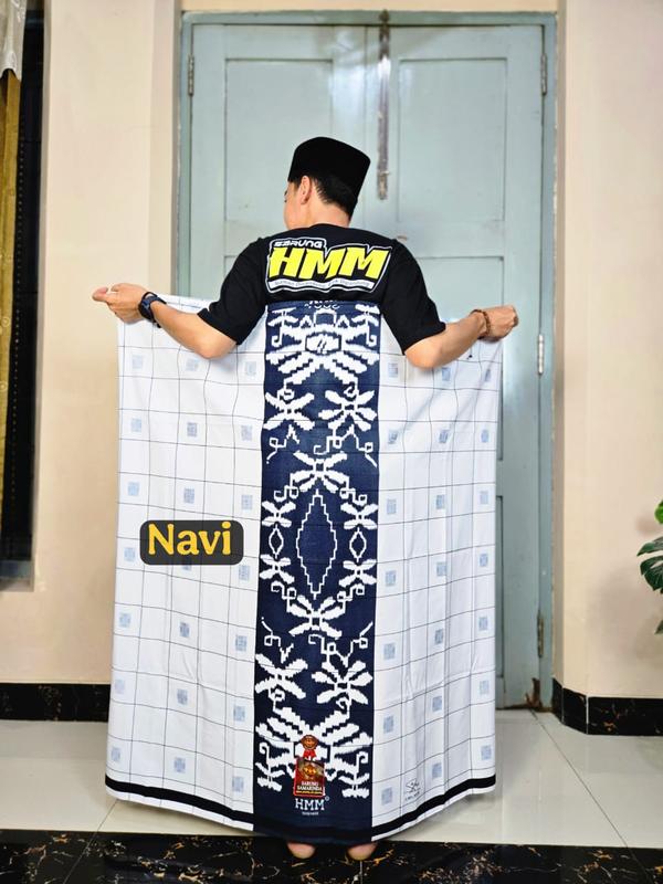 SARUNG HMM POLOS PUTIH MOTIF PINTU ACEH SARUNG SANTRI DEWASA  BISA COD nyaman muslim  corak Hitam Katun Pria 5