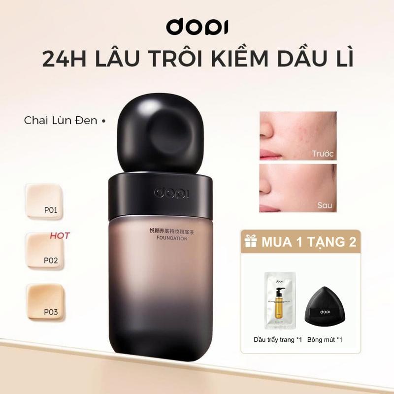 Lâu Trôi 24H Kem Nền DOPI, Chống Thấm Nước Kiềm Dầu, Che Phủ Hoàn Toàn, Thích Hợp Cho Da Dầu, Kem Nền Đeo Cả Ngày