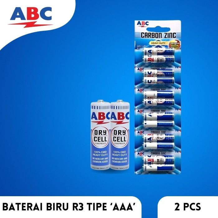BATERAI ABC BIRU AAA A3/ABC BATTERY BIRU AAA A3 1,5 VOLT - Shop | Tokopedia