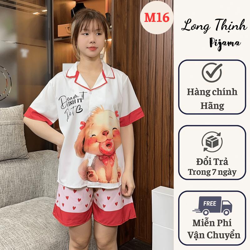 Pijama Mẫu Mới Đồ Bộ Ngủ Lụa Nữ Họa Tiết Thỏ Mới  Kiểu Dáng Hiện Đại Chất Lụa Thoáng Mát Full Size - Có thể giặt máy- Mùa Hè 3
