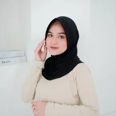 Hijab Instan Jilbab Polos Kerudung Bergo Pendek Sport Casual Ped