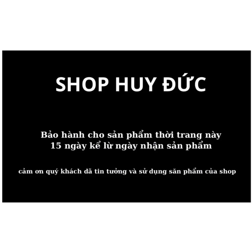 Thẻ giấy hỗ trợ bảo hành sản phẩm trong 15 ngày - Shop Huy Đức