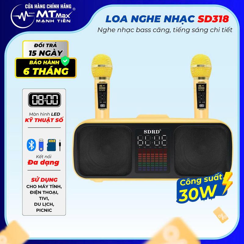  Loa Karaoke Bluetooth SD318 Âm Thanh Hay Nhỏ Gọn Phiên Bản Cao Cấp 