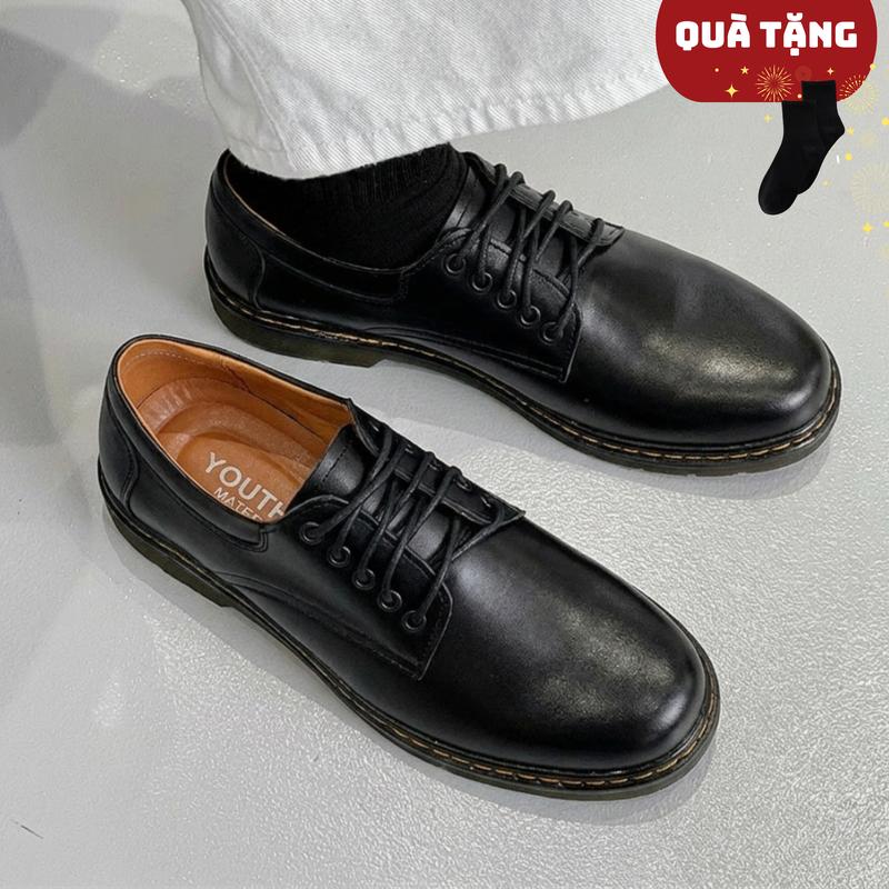 Giày Derby Nam Đế Cao - Chất Liệu Da Bò Nappa