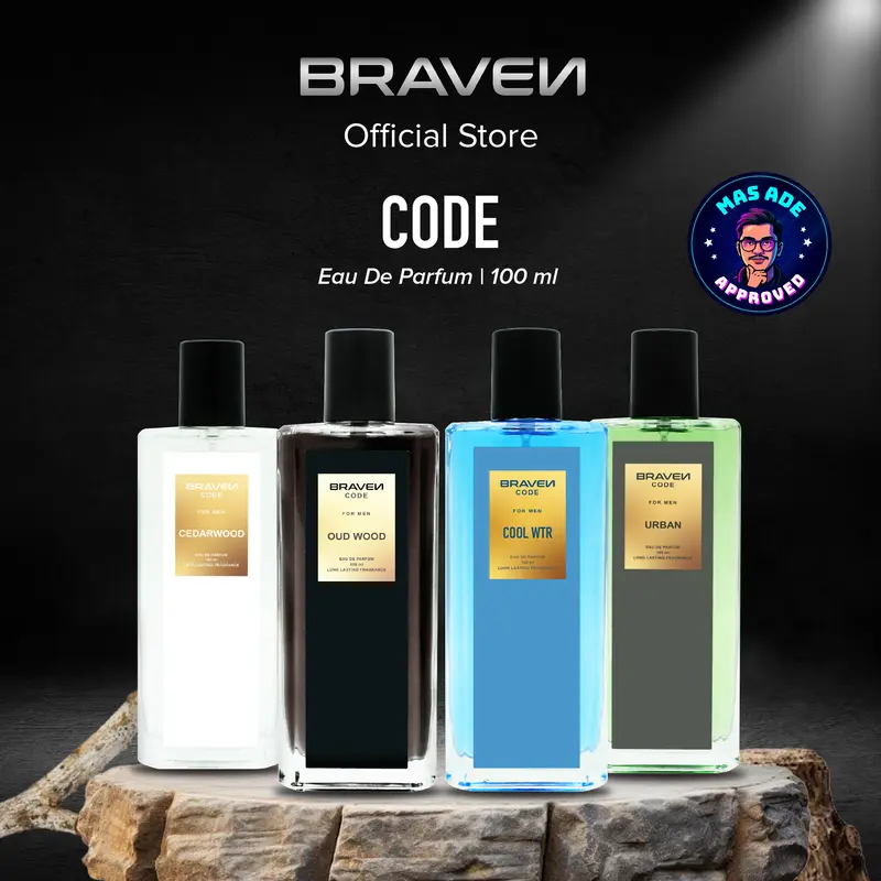 【SPESIAL】Braven Code EDP Series 100ml Parfum Pria Wangi Tahan Lama  Perfume Cowok Urban
