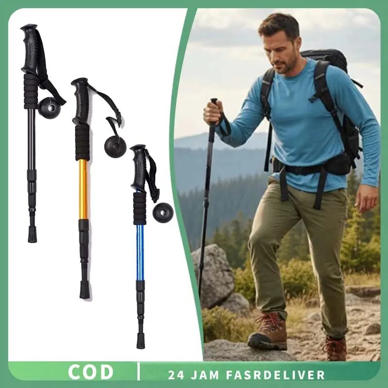63-135cm Tongkat Hiking Dapat Disesuaikan Trekking Pole Naturhike Multifungsi Tongkat Trek