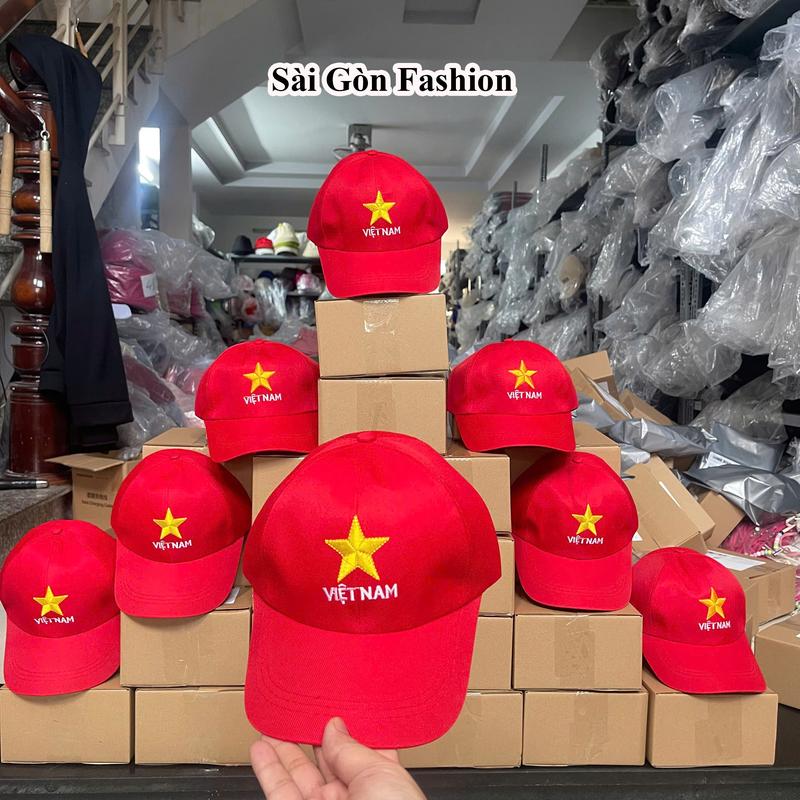Mũ lưỡi trai Thêu hình Lá Cờ Chất Kaki Form Unisex Nam Nữ mũ  dân 1