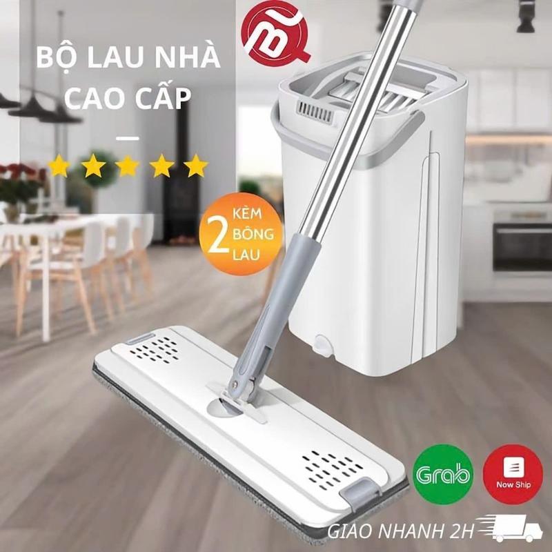Bộ cây lau nhà tự vắt thông minh đầu xoay 360 độ tiện lợi Lau Sàn Làm Sạch Inox choi