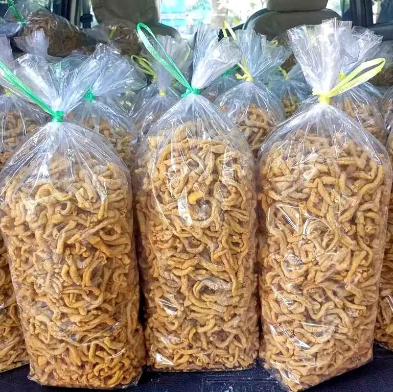 250 gram - Keripik Usus crispy asin gurih / Usus Krispi Original / Usus goreng / cemilan usus makanan ringan - Snack Crispy Kripik Makanan Cemilan Goreng Kering Camilan usud Food Pedas 8