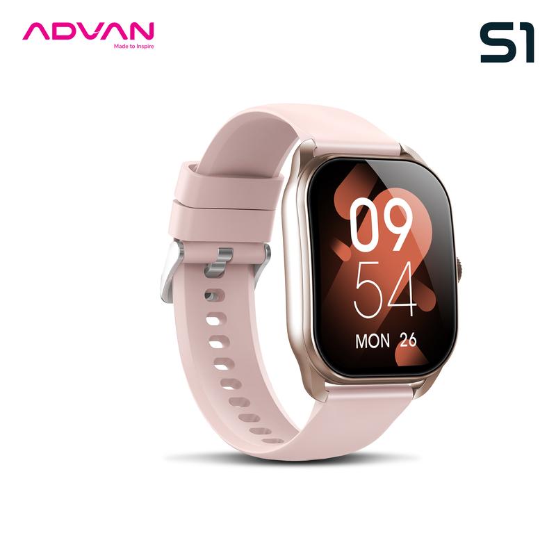 [Exclusive Putra Siregar] ADVAN Smartwatch S1 AI Voice Assistant IPS  Display Touchscreen Rosegold