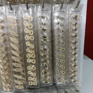 Bros Dagu Korea / Bros Dagu Mini Warna Silver. Gold . Hitam dan Mata Warna Warni