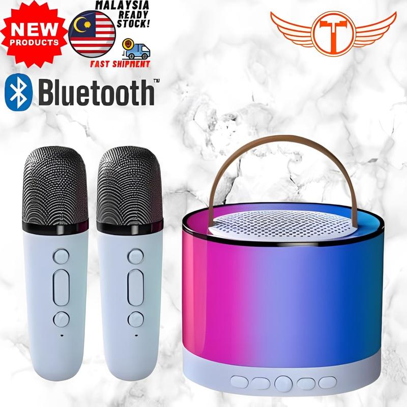 K52 Bluetooth Wireless Speaker Karaoke Set 1/2 Microphone LE - TikTok ...