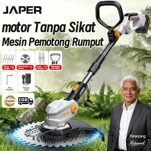 【COD】JAPER Mesin potong rumput Mesin pemotong rumput 2baterai Mesin potong rumput listrik mesin pemotong rumput tanpa kabel