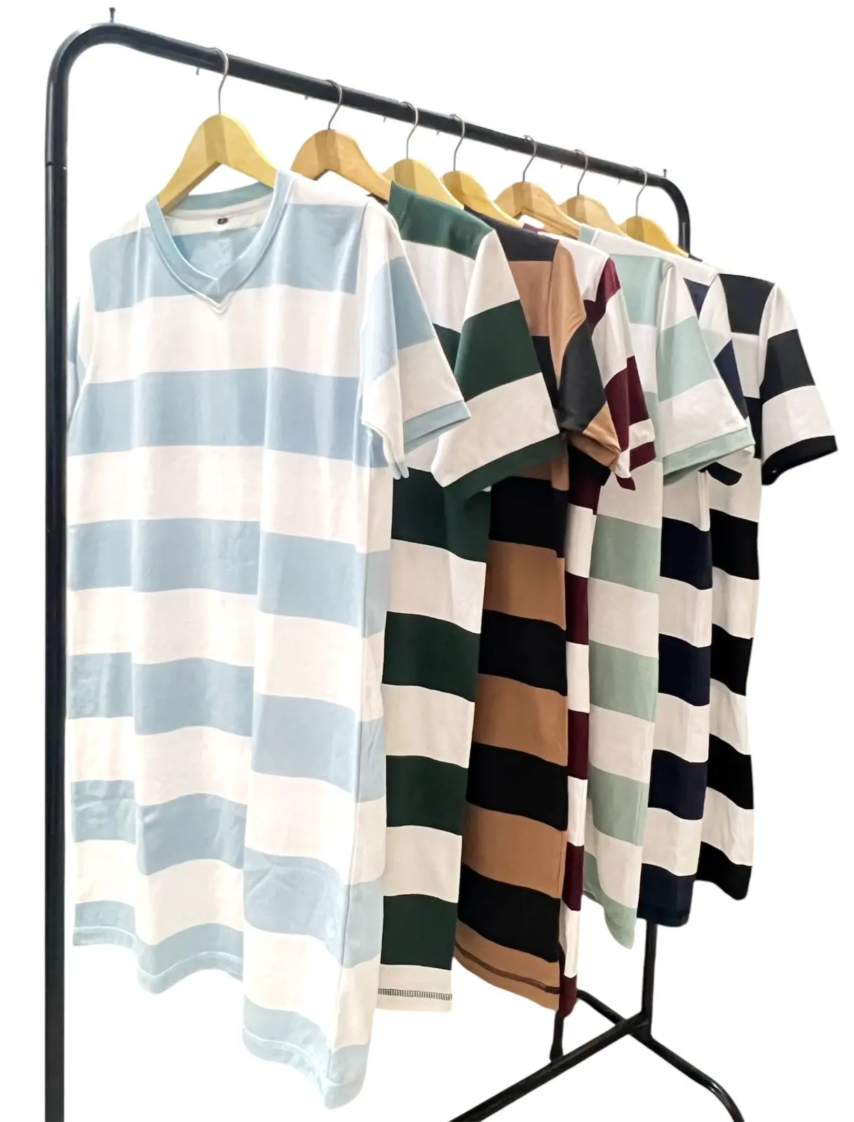 Homedress Daster Stripe Bahan Cotton 24s Adem / Baju Tidur Daster Murah