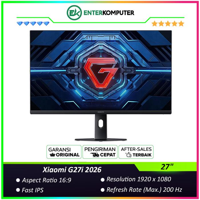 Gambar Xiaomi G27i 2026 27" FHD Fast IPS 200Hz HDR400 Gaming Monitor / Monitor 27 inch dari Enter Komputer Official Kota Administrasi Jakarta Pusat Tokopedia