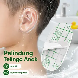 Senyum Rumah 60Pcs Stiker Telinga Tahan Air Pelindung Telinga Bayi Anak Dewasa Penutup Telinga Saat Mandi Berenang Keramas