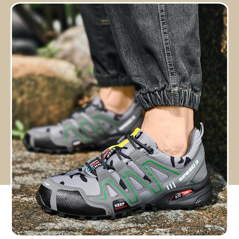 Product Introduction of Men Outdoor Hiking Shoes Luxury Designer Non-Slip Sneakers New Mens Waterproof Sports Walking Shoes High Quality Zapatos Hombre 4