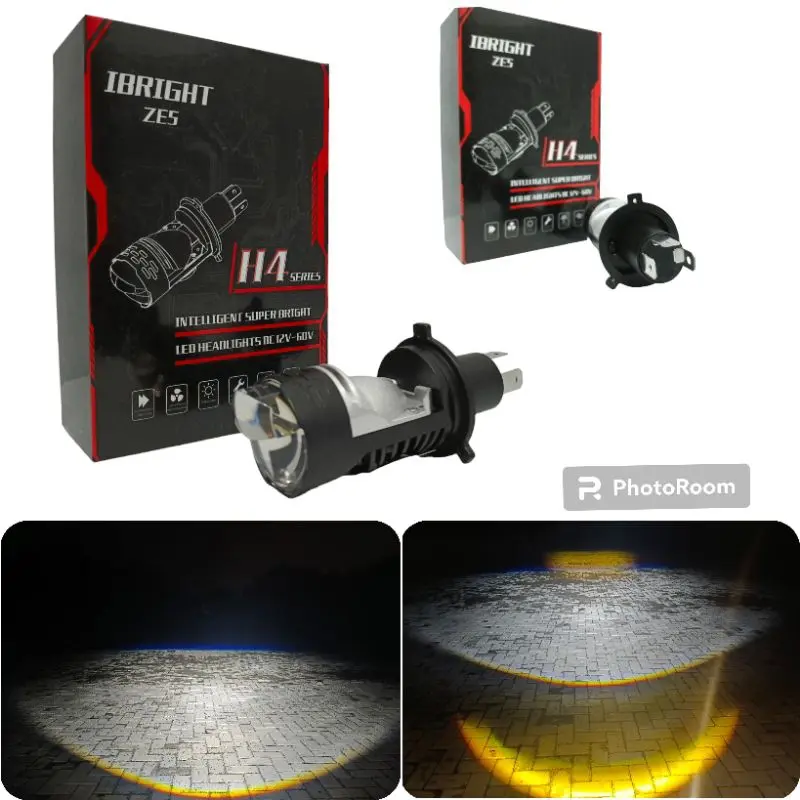 Premium Lampu Utama LED H4 Original IBRIGHT ZE5 high low AC DC Terbaru