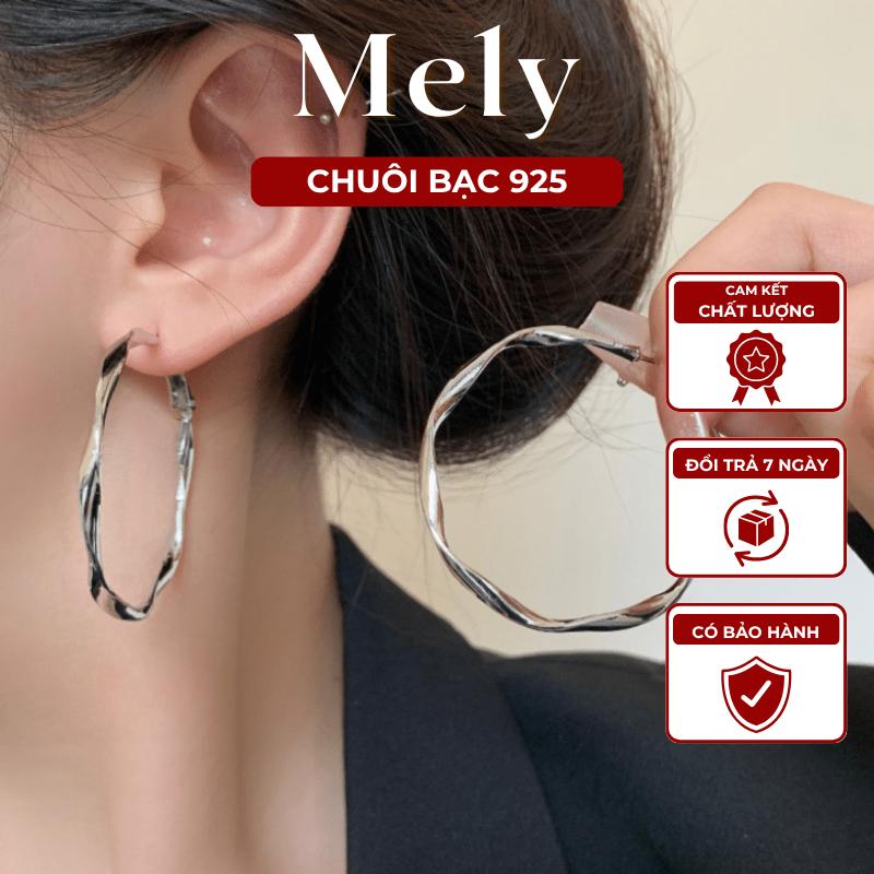 Bông tai khoen tròn dạng xoắn cá tính dành cho nữ - Mely 071
