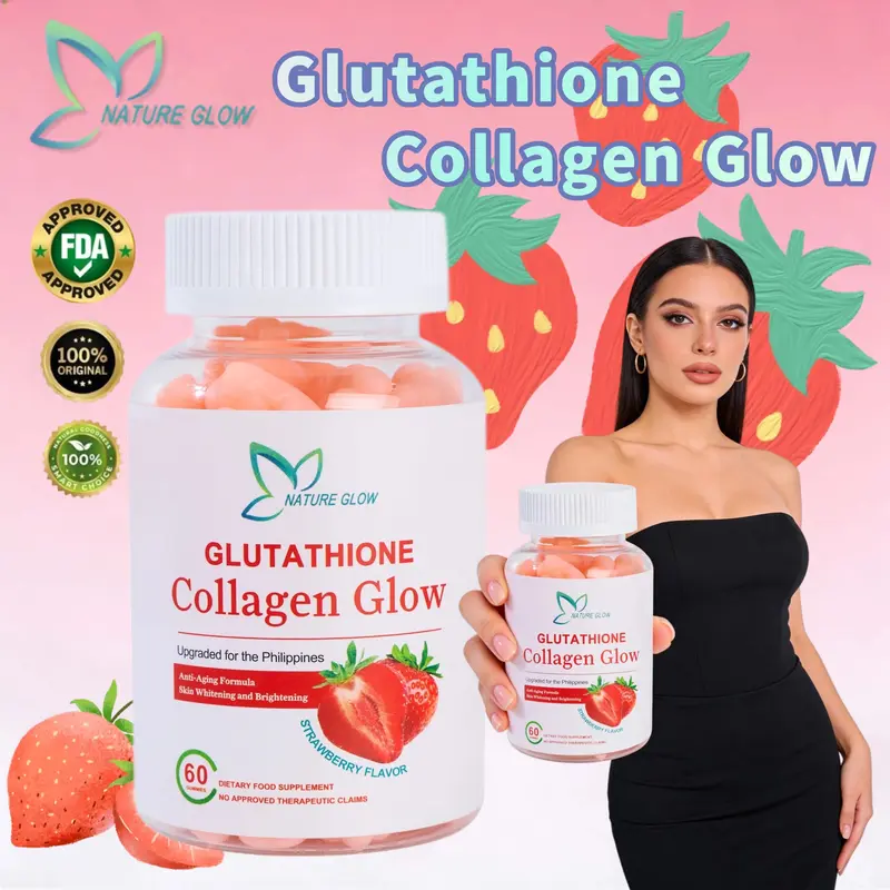 FDA Approved Nature Glow 60PC Glutathione Collagen Gummies Dietary  Supplement Cranberry Flavour - TikTok Shop Philippines