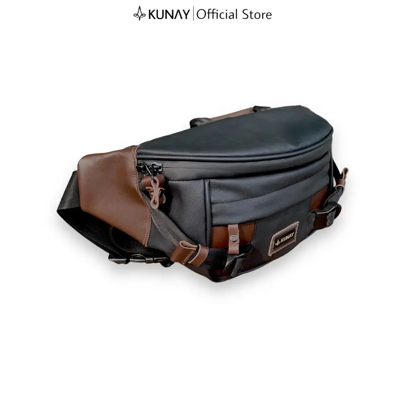 Kunay - ORIGINAL PREMIUM ORCA Waistbag Selempang Pria Waterproof Tas Pinggang Hitam Kombinasi Multifungsi Cowok Kado pasangan Slingbag 3