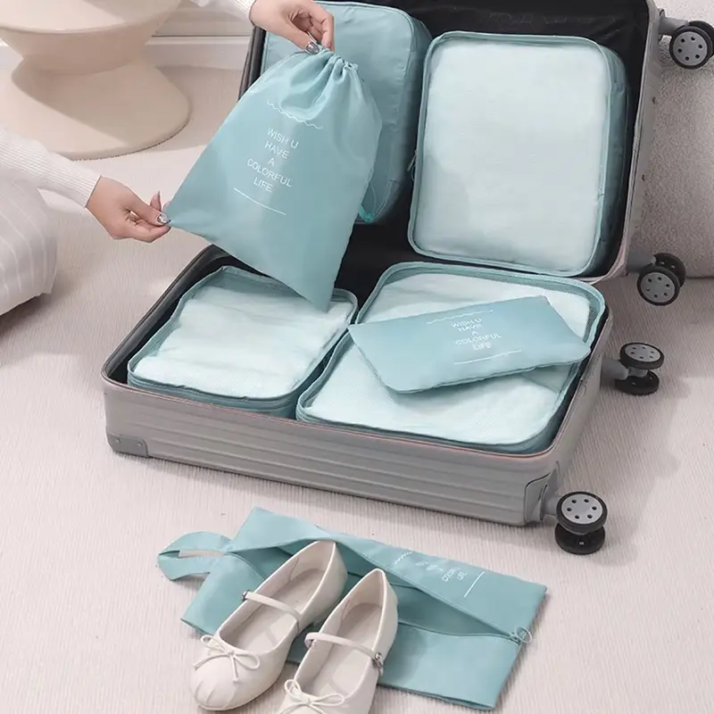 7 in 1 Tas Travel Organizer Storage Bag - Tas Dalam Koper Set 7PCS - Tas SET Travel Pake Hemat Pouch 0