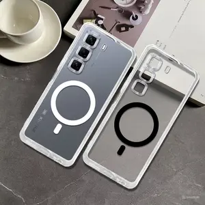 Softcase Casing Bening Compatible For Infinix Hot 50 4G/5G 50 PRO PLUS Terbaru 2024 Handphone Clear Case Transparant Motif Magsafe Full Protect Camera Cover Lentur Protection ABI-116