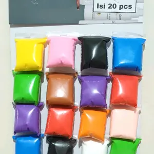 Clay mainan anak warung isi 20pcs harga grosir Slime Squishy