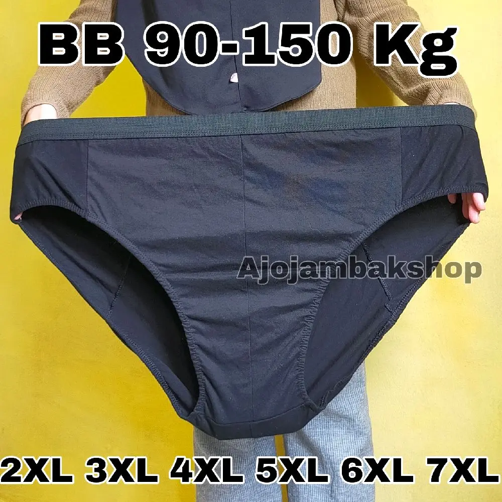 6pcs celana dalam jumbo dewasa pria xxl-7L lingkar pinggang 150 dalaman cowo big size