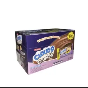 CLOUD 9 CRUNCHY 500 [1 BOX Isi 24pcs x 7g] - Klotnen Snack Bar Krispi Rasa Cokelat Salut Cokelat - Beli Banyak = Makin Murah!!!