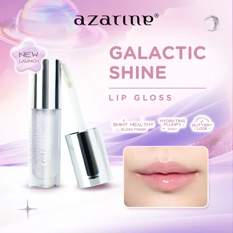 Azarine Galactic Shine Lip Gloss Hyper Shine Coating Glitter 2 ml 1