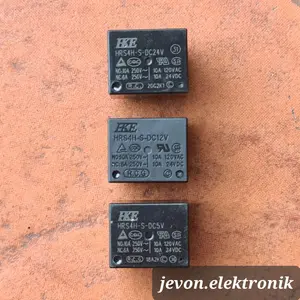 Relay HKE 5 P Pin Kaki Hitam 5 12 24 v volt Original Eke 5p 5v 12v 24v