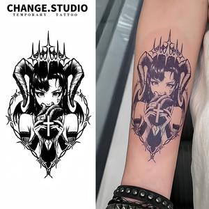 รอยสักชั่วคราว ดีไซน์เทพธิดา ติดทนนาน 15 วัน กันน้ำ ทนต่อการสึกหรอ สติ๊กเกอร์รอยสัก