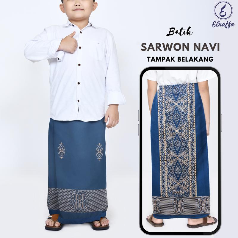 Elnaffa-Sarung Instan Anak Usia 2-8 Tahun, Sarung Anak Motif Batik GUS IQDAM 5