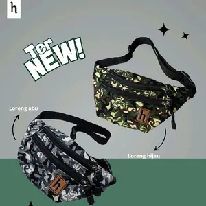 WAISTBAG ANAK KANVAS MOTIF LORENG