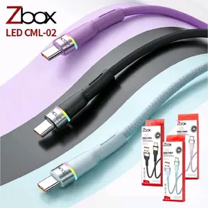 Zbox Kabel Data ZBOX RGB LED 3A, FAST CHARGING, LED CML-02, Kualitas Terbaik untuk Pengisian Cepat