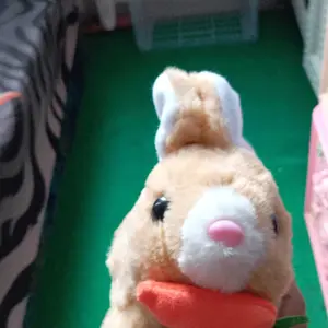 TAIYO Boneka Kelinci Jalan Suara Elektrik Bunyi Nyala Bergerak Rabbit Doll Plush Walk Mainan Anak