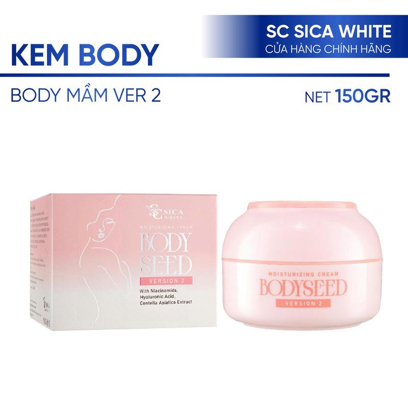 VER 2 Kem Sica White Body Mầm Ý Dĩ 150g - Hỗ trợ dưỡng ẩm sáng da mờ thâm sạm