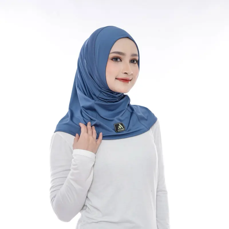 MightyAnywhere-Hijab Sports Instan Premium Polos oval anti tembem Olahraga Running Bergo Kerudung Muslim Nyaman Basic 2
