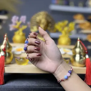 CAKRA RATU - Gelang Tridatu Zodiak Libra Dengan Batu Lapis Lazuli, Amazonite, Rose Quartz