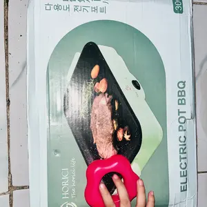 Panggangan Multifungsi BBQ Elektrik Panci Pemanggang Anti lengket Persegi Panjang Panci Panggang Listrik Grill Electric