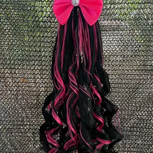 ikat rambut anak/rambut palsu pink hilite
