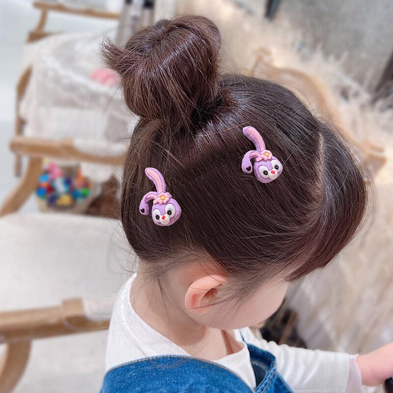 Dây Buộc Tóc Co Giãn Hoạt Hình Đáng Yêu Cho Bé Gái, Kẹp Tóc Gợn Sóng Linh Hoạt, Lược Chèn Cố Định Vô Hình, Phụ Kiện Tóc 4
